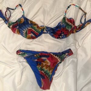 Farm rio chevron bikini set new without tags